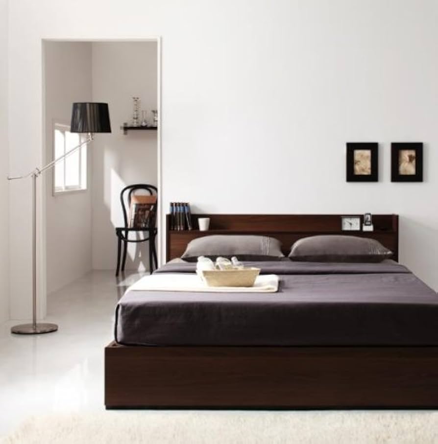 Amazon | コンセント付き収納ベッド Ever エヴァー フレームのみ